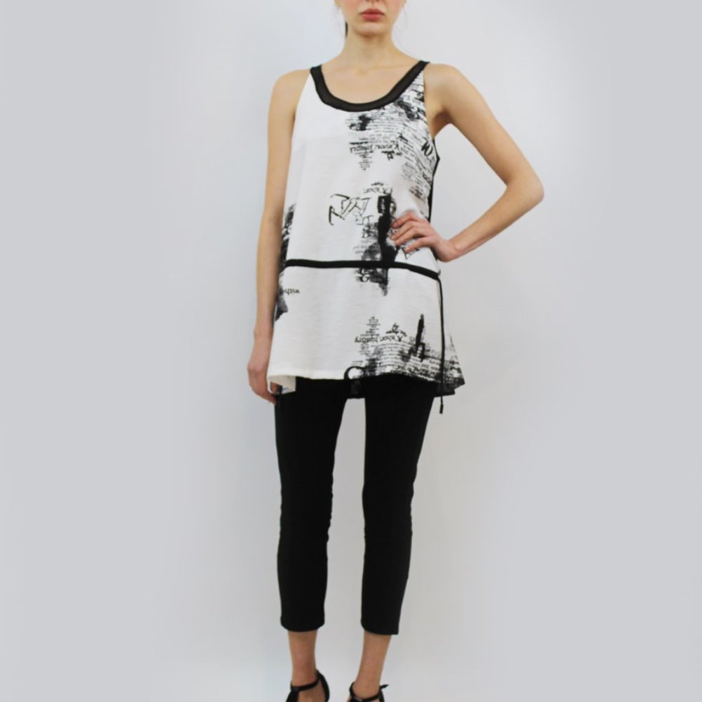 White Pattern Tank ST-7410 - Picture 7 of 8